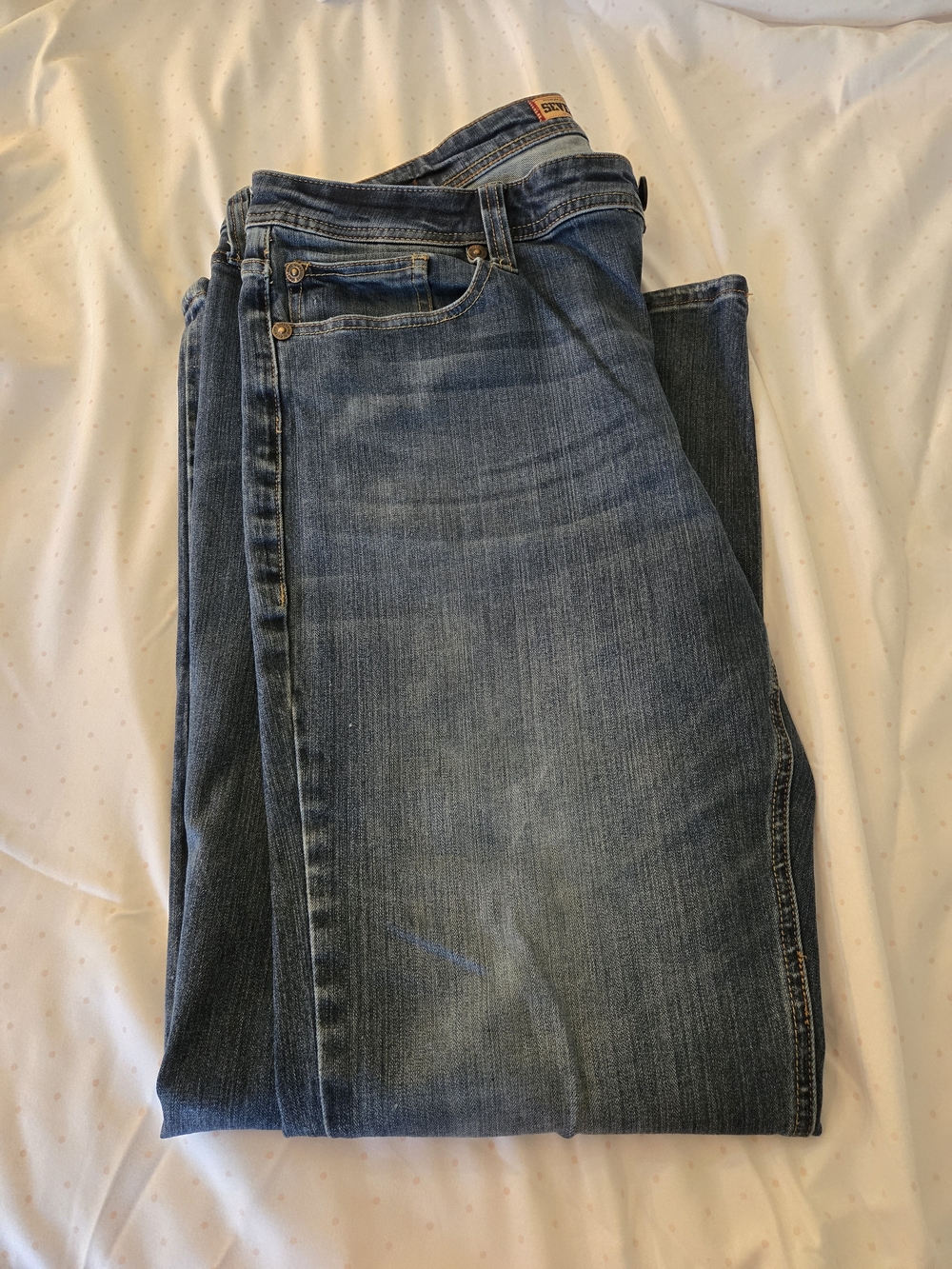 Seven7 Men's Straight Fit Denim Jeans - Medium Blue